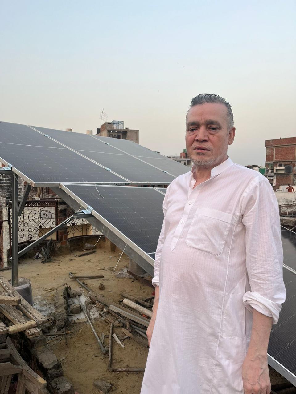 N K Enterprises team installing solar panels